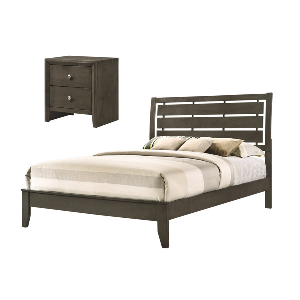 CDecor Home Furnishings Crawley Mod Grey 2Piece Bedroom Set with